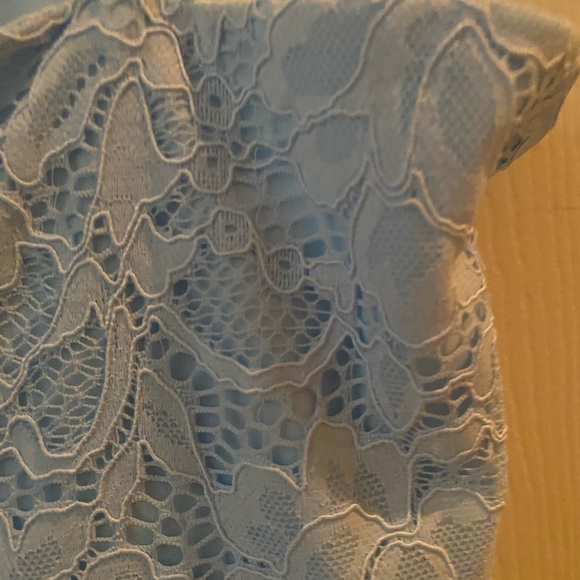 BHLDN  MARIA SLEEVELESS LACE MIDI DRESS in light blue - Picture 16 of 16